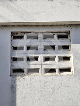 hole on cement wall background