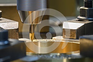 The hole chamfer process on NC milling machine with brass material