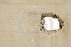 Hole in the concreate wall
