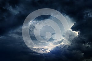 Hole in the Dramatic Clouds