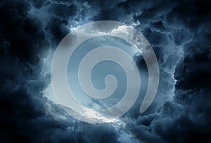 Hole in the Dramatic Clouds