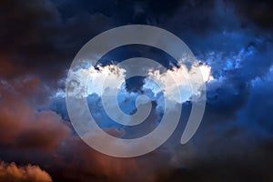 Hole in the Dramatic Clouds