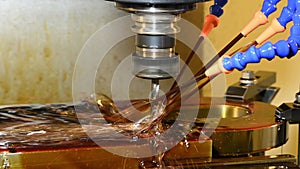 The hole making process drilling tool on CNC milling machine