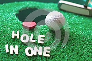 Hole in one golf