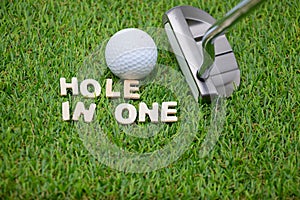 Hole in one golf