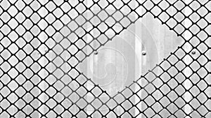 Hole at plastic net .