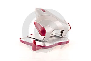 Hole punch on a white background