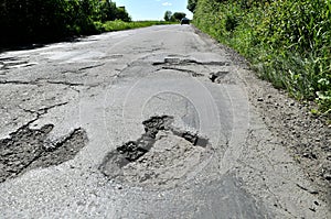 A hole in the road