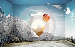 Effect of torn paper hole