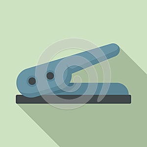 Hole stapler icon, flat style