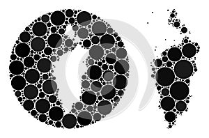 Hole and Usual Collage Krasnoyarskiy Kray Map of Circles