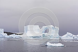 Holed iceberg, Antarctica