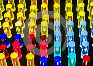 Lucite Pillars on a Lighted Board photo