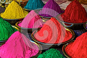 Holi colored powders