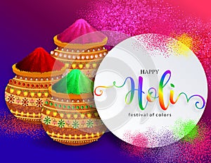 Holi festival Colorful gulaal powder color