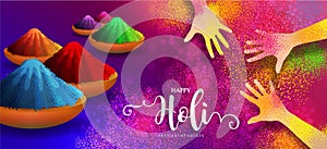 Holi festival Colorful gulaal powder color