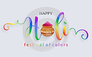 Holi festival Colorful gulaal powder color