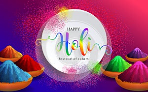 Holi festival Colorful gulaal powder color