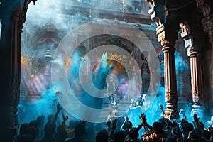 Holi Festivities at Temple