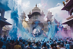 Holi Festivities at Temple