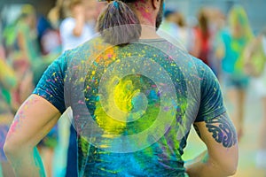 Holi paint at festival