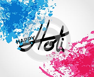 Holi spring festival of colors greeting elements for card design