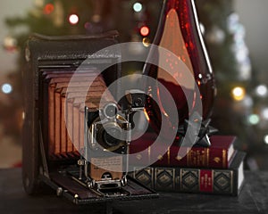 Holiday Antique Camera w/ Black Bow