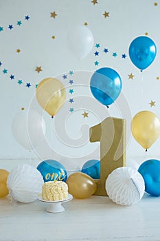 Holiday background with colorful balloons