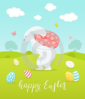 Rabbit with Big Easter Egg