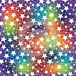 Holiday background. The rainbow blur and the stars