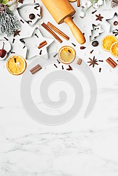 Holiday baking background for cookies