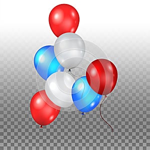 Holiday balloons in traditional colors