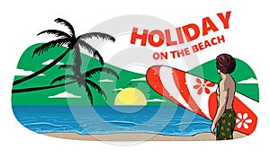 Holiday on the beach illustration