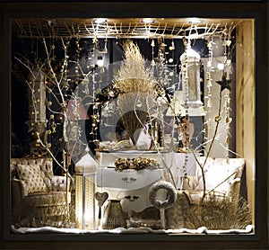 Holiday boutique display window
