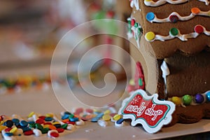 Holiday Candy Shop Gingerbread House