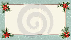 Holiday card background or menue card with copy space photo