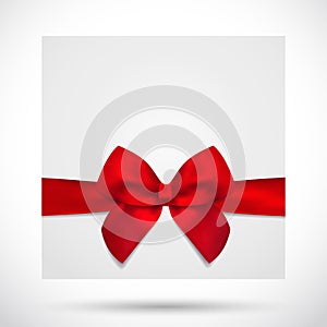 Holiday card, Christmas / Gift Birthday card, bow