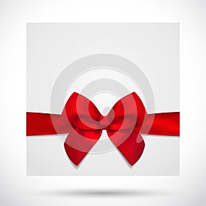 Holiday card, Christmas / Gift Birthday card, bow photo