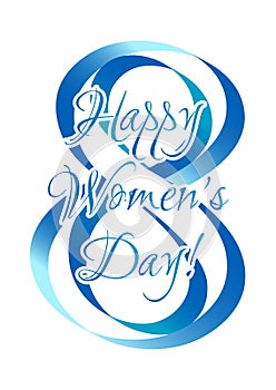 Holiday card on Women`s Day in March 8