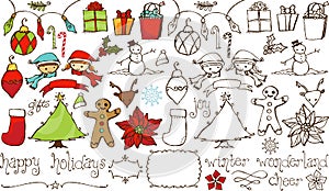 Holiday Cheer Hand Drawn Vector Collection