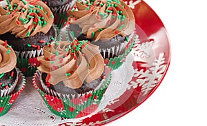 Holiday chocolate cupcakes