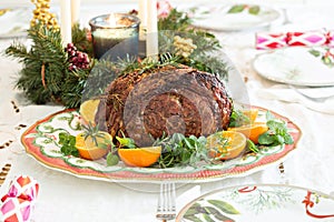 Holiday Christmas beef roast