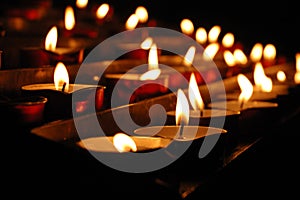 Holiday church candles