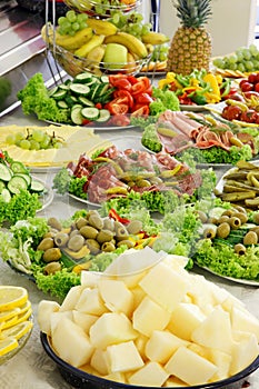 Holiday cold buffet.