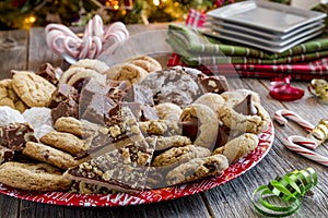 Holiday Cookie Gift Tray with Assorted Baked Goods photo