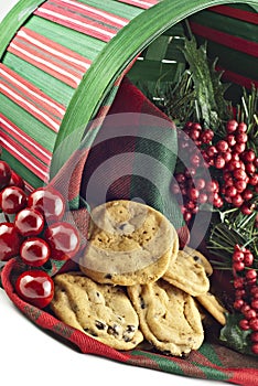 Holiday Cookies In A Basket