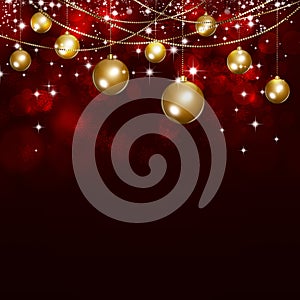 Holiday Dark Red Xmas Background