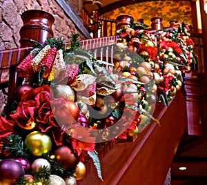 Holiday Decor Bannister photo
