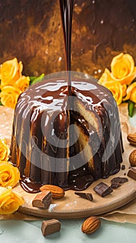 Holiday delight Slovak and Czech Babovka cake with chocolate glaze