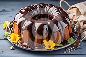 Holiday delight Slovak and Czech Babovka cake with chocolate glaze